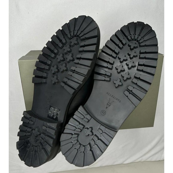 AllSaints Mens 11M Tor Washed Leather Oxfords Dark Brown - Picture 8 of 9